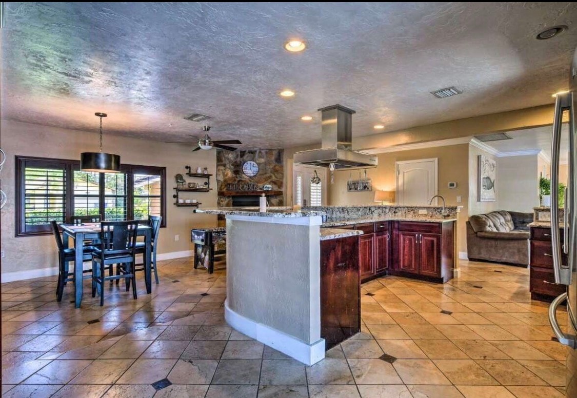 Eric's House open concept kitchen dining