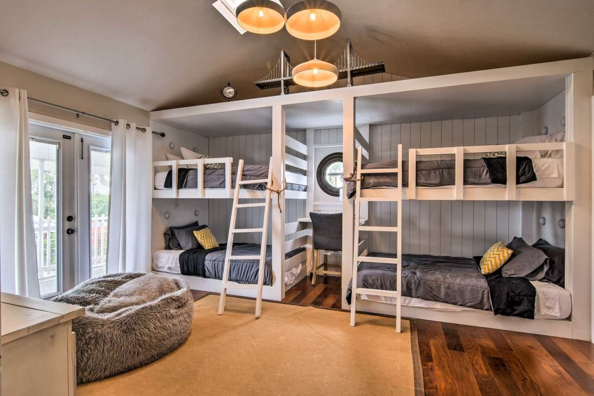 Bedroom 2 — built-in quad bunk beds